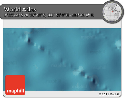 Satellite 3D Map of the Area around 9° 15' 16" S, 101° 13' 29" E