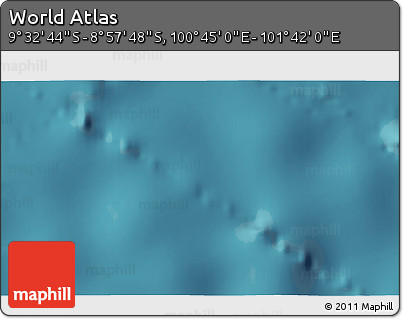 Satellite 3D Map of the Area around 9° 15' 16" S, 101° 13' 29" E