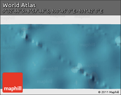 Satellite 3D Map of the Area around 9° 15' 16" S, 101° 13' 29" E