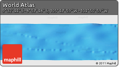 Shaded Relief Panoramic Map of the Area around 9° 15' 16" S, 105° 19' 29" W