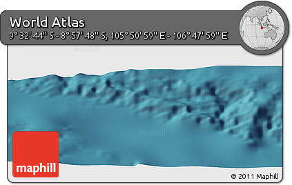 Satellite Panoramic Map of the Area around 9° 15' 16" S, 106° 19' 29" E