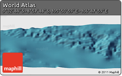 Satellite Panoramic Map of the Area around 9° 15' 16" S, 106° 19' 29" E