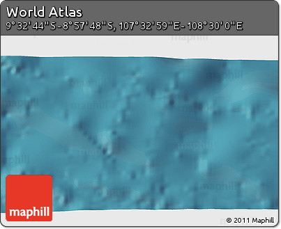 Satellite 3D Map of the Area around 9° 15' 16" S, 108° 1' 30" E