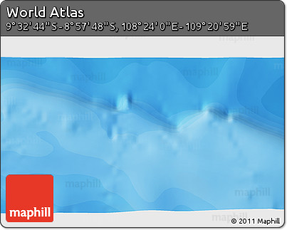 Political 3D Map of the Area around 9° 15' 16" S, 108° 52' 30" E