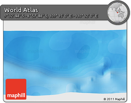Political 3D Map of the Area around 9° 15' 16" S, 109° 43' 29" E