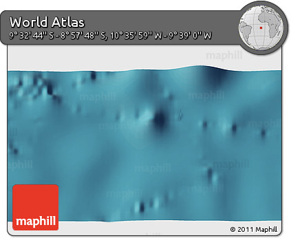 Satellite 3D Map of the Area around 9° 15' 16" S, 10° 7' 30" W