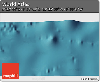 Satellite 3D Map of the Area around 9° 15' 16" S, 10° 7' 30" W
