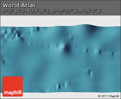 Satellite 3D Map of the Area around 9° 15' 16" S, 10° 7' 30" W