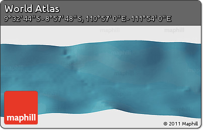 Satellite Panoramic Map of the Area around 9° 15' 16" S, 111° 25' 30" E