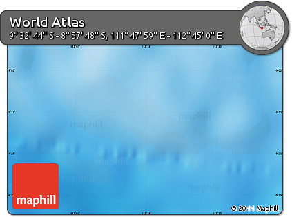 Physical Map of the Area around 9° 15' 16" S, 112° 16' 30" E
