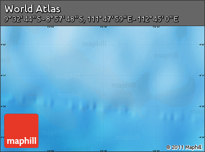 Physical Map of the Area around 9° 15' 16" S, 112° 16' 30" E