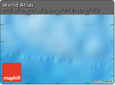 Physical Map of the Area around 9° 15' 16" S, 112° 16' 30" E
