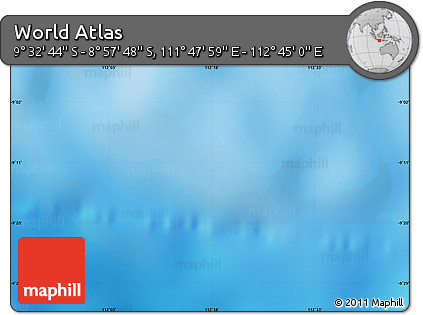 Shaded Relief Map of the Area around 9° 15' 16" S, 112° 16' 30" E