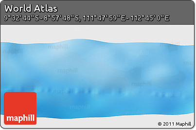 Shaded Relief Panoramic Map of the Area around 9° 15' 16" S, 112° 16' 30" E