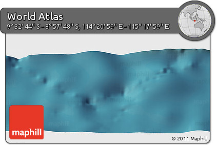 Satellite Panoramic Map of the Area around 9° 15' 16" S, 114° 49' 29" E