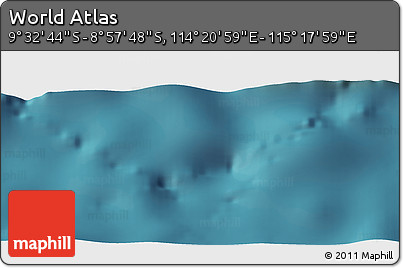 Satellite Panoramic Map of the Area around 9° 15' 16" S, 114° 49' 29" E