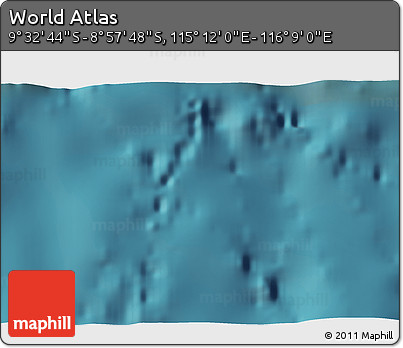 Satellite 3D Map of the Area around 9° 15' 16" S, 115° 40' 30" E