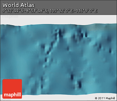 Satellite 3D Map of the Area around 9° 15' 16" S, 115° 40' 30" E