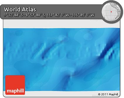 Political 3D Map of the Area around 9° 15' 16" S, 117° 13' 29" W