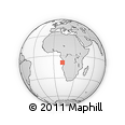 Outline Map of the Area around 9° 15' 16" S, 11° 58' 29" E, rectangular outline