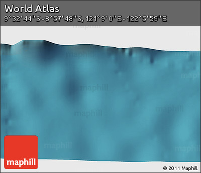 Satellite 3D Map of the Area around 9° 15' 16" S, 121° 37' 30" E