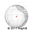 Outline Map of the Area around 9° 15' 16" S, 125° 43' 29" W, rectangular outline