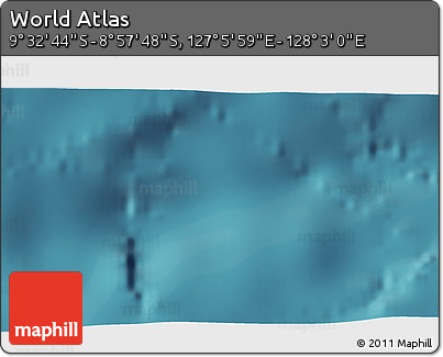 Satellite 3D Map of the Area around 9° 15' 16" S, 127° 34' 30" E