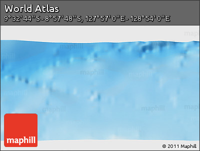 Physical 3D Map of the Area around 9° 15' 16" S, 128° 25' 30" E