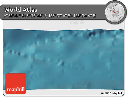 Satellite 3D Map of the Area around 9° 15' 16" S, 128° 25' 30" E