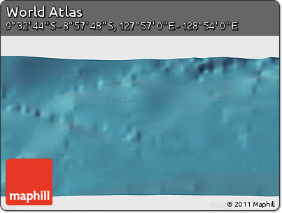 Satellite 3D Map of the Area around 9° 15' 16" S, 128° 25' 30" E