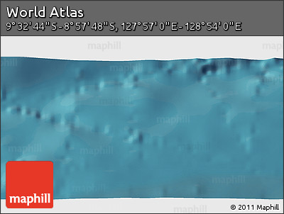 Satellite 3D Map of the Area around 9° 15' 16" S, 128° 25' 30" E