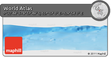 Physical Panoramic Map of the Area around 9° 15' 16" S, 128° 25' 30" E