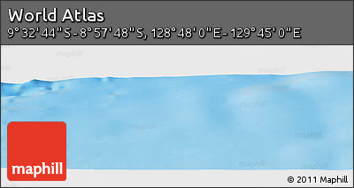 Physical Panoramic Map of the Area around 9° 15' 16" S, 129° 16' 30" E