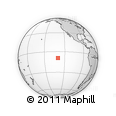 Outline Map of the Area around 9° 15' 16" S, 129° 58' 29" W, rectangular outline