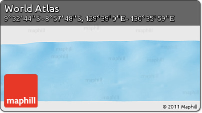 Physical Panoramic Map of the Area around 9° 15' 16" S, 130° 7' 30" E
