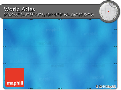 Physical Map of the Area around 9° 15' 16" S, 130° 49' 29" W