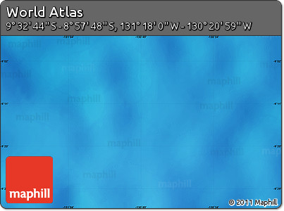 Physical Map of the Area around 9° 15' 16" S, 130° 49' 29" W