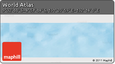 Physical Panoramic Map of the Area around 9° 15' 16" S, 131° 49' 29" E