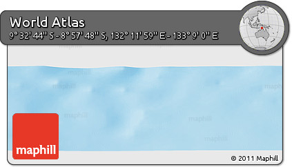 Physical Panoramic Map of the Area around 9° 15' 16" S, 132° 40' 30" E