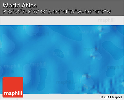 Political 3D Map of the Area around 9° 15' 16" S, 134° 13' 29" W
