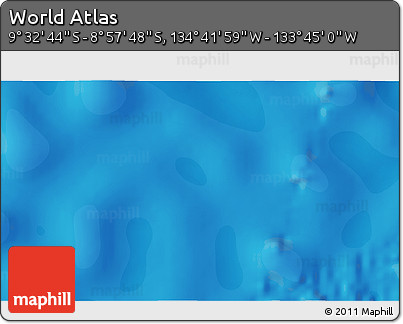 Political 3D Map of the Area around 9° 15' 16" S, 134° 13' 29" W
