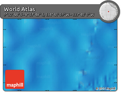 Physical Map of the Area around 9° 15' 16" S, 134° 13' 29" W