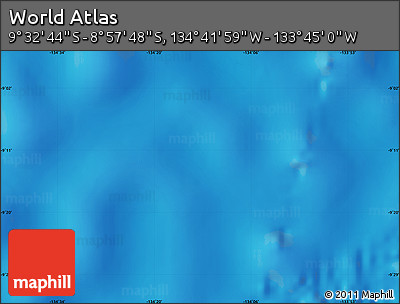 Physical Map of the Area around 9° 15' 16" S, 134° 13' 29" W