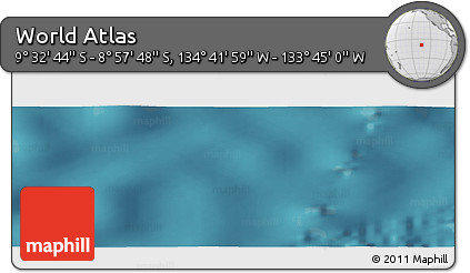 Satellite Panoramic Map of the Area around 9° 15' 16" S, 134° 13' 29" W