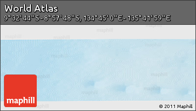 Physical Panoramic Map of the Area around 9° 15' 16" S, 135° 13' 29" E