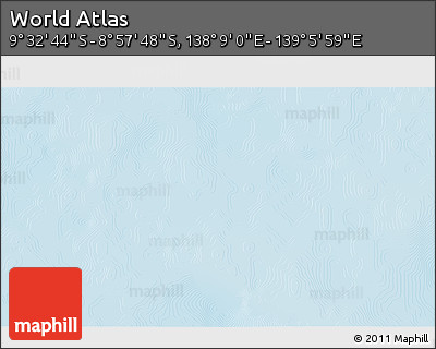 Physical 3D Map of the Area around 9° 15' 16" S, 138° 37' 30" E