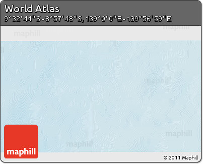 Physical 3D Map of the Area around 9° 15' 16" S, 139° 28' 29" E