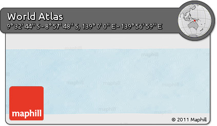 Physical Panoramic Map of the Area around 9° 15' 16" S, 139° 28' 29" E