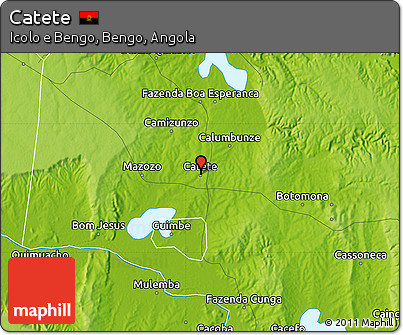 Physical Map of Catete