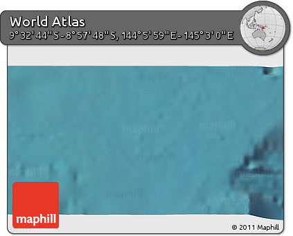 Satellite 3D Map of the Area around 9° 15' 16" S, 144° 34' 29" E
